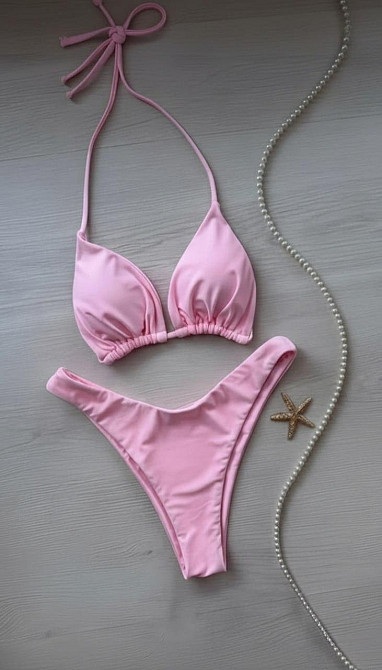Женский стильный трендовый купальник из плотного микродайвинг Розовый, 46 Одесса - изображение 1