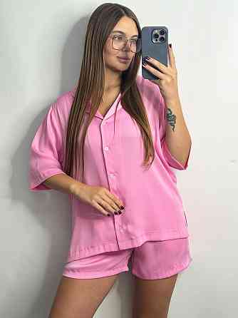 Жіночий костюм-двійка із сатину Барбі XL-2XL Харків