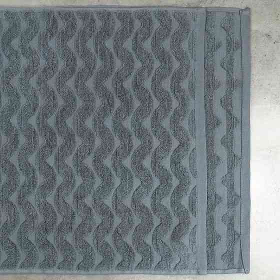 Махровий банний рушник Жакардовий Хвиля GM Textile 70х140см 500г/м2 (Сірий) Суми