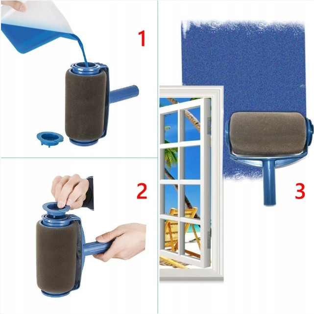 Набір для фарбування Paint Roller 5 в 1 ( валик+пензлик, кутова щітка,піднос для фарби,лоток 1л) Одеса - фото 3