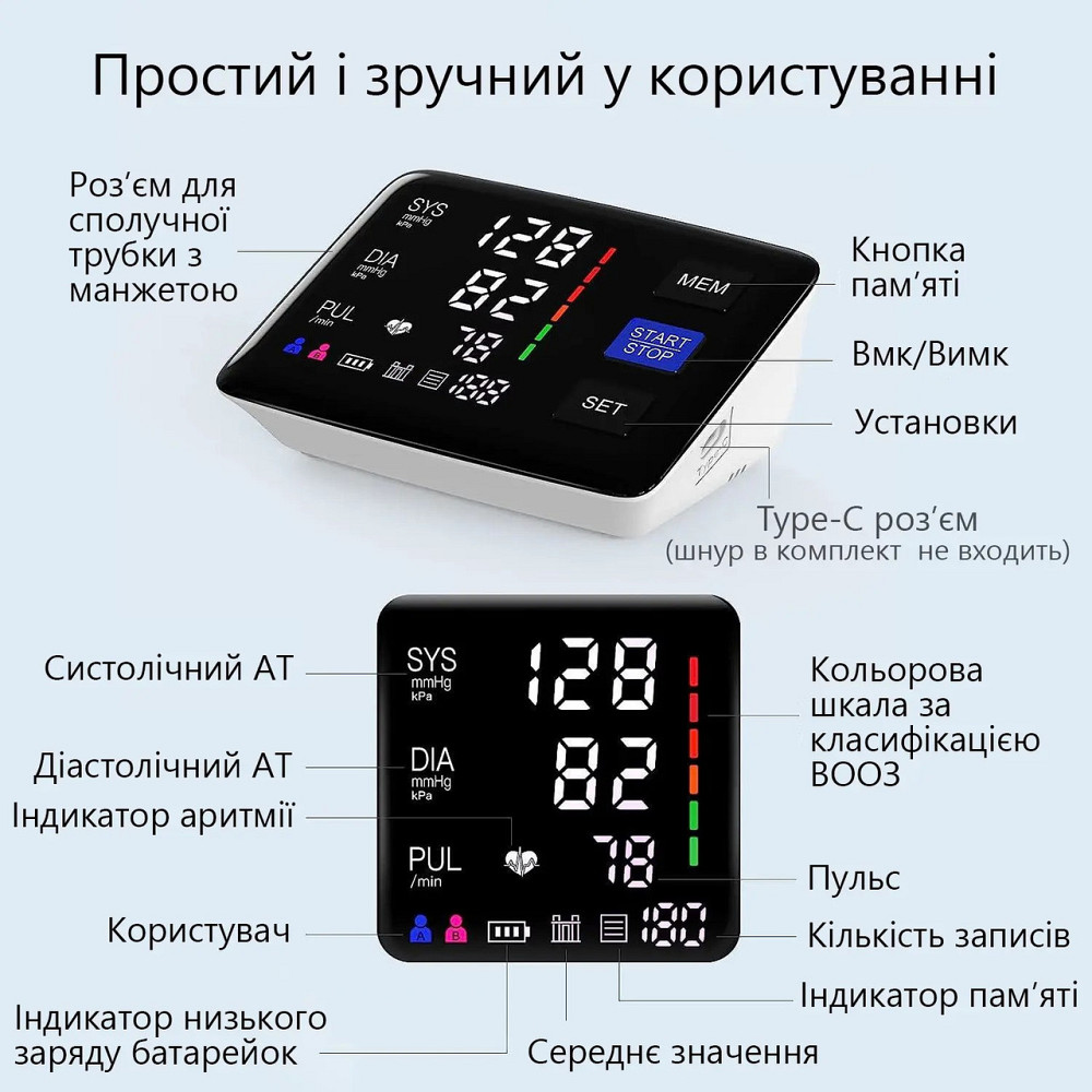Тонометр автоматичний на плече - гарантія від виробника 7 років Дніпро - фото 4