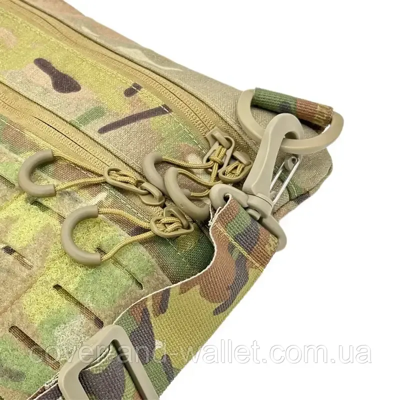 Тонка тактична сумка із міцної тканини Squadron в кольорі Multicam з велкро Київ - фото 6