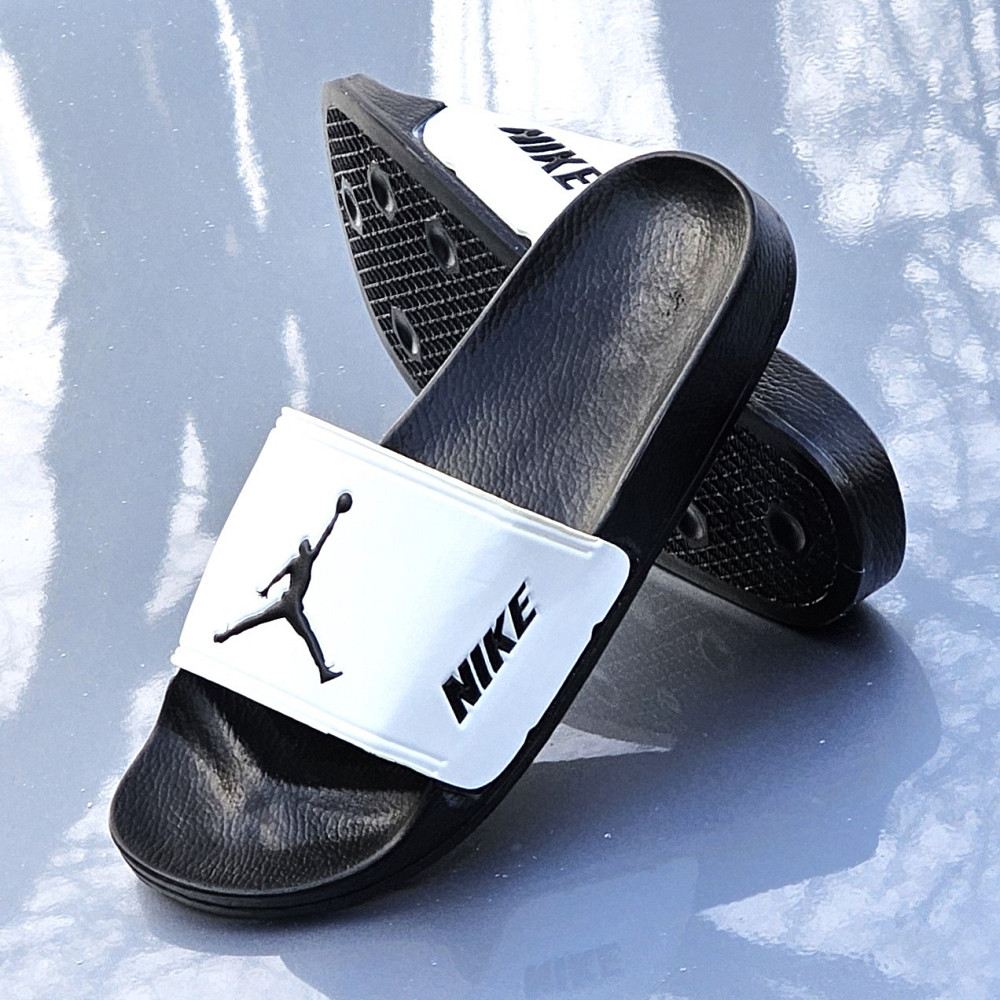 Шльопанці Nike Jordan Чорні Сланці Тапочки Білі Найк Жіночі (розміри: 36,38,39,41) Дніпро - фото 2