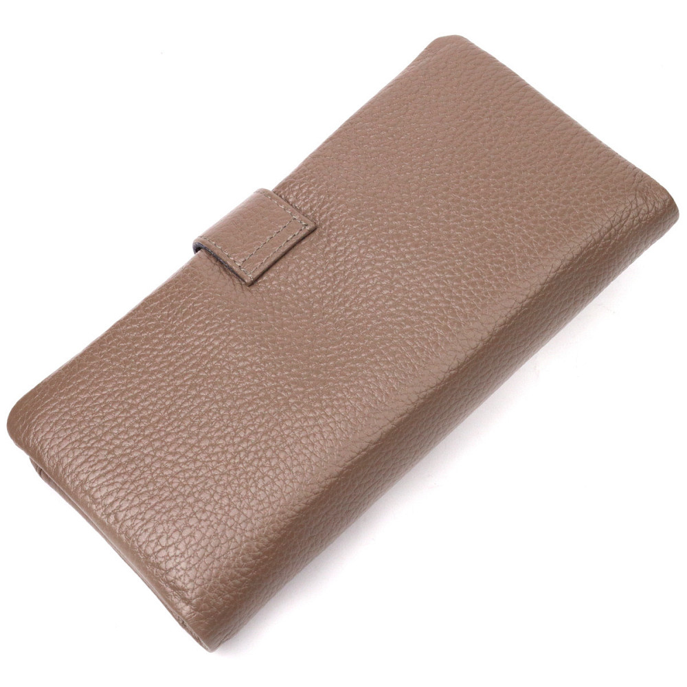 Вместительное женское портмоне из натуральной кожи KARYA 20998 Бежевый Киев - изображение 10