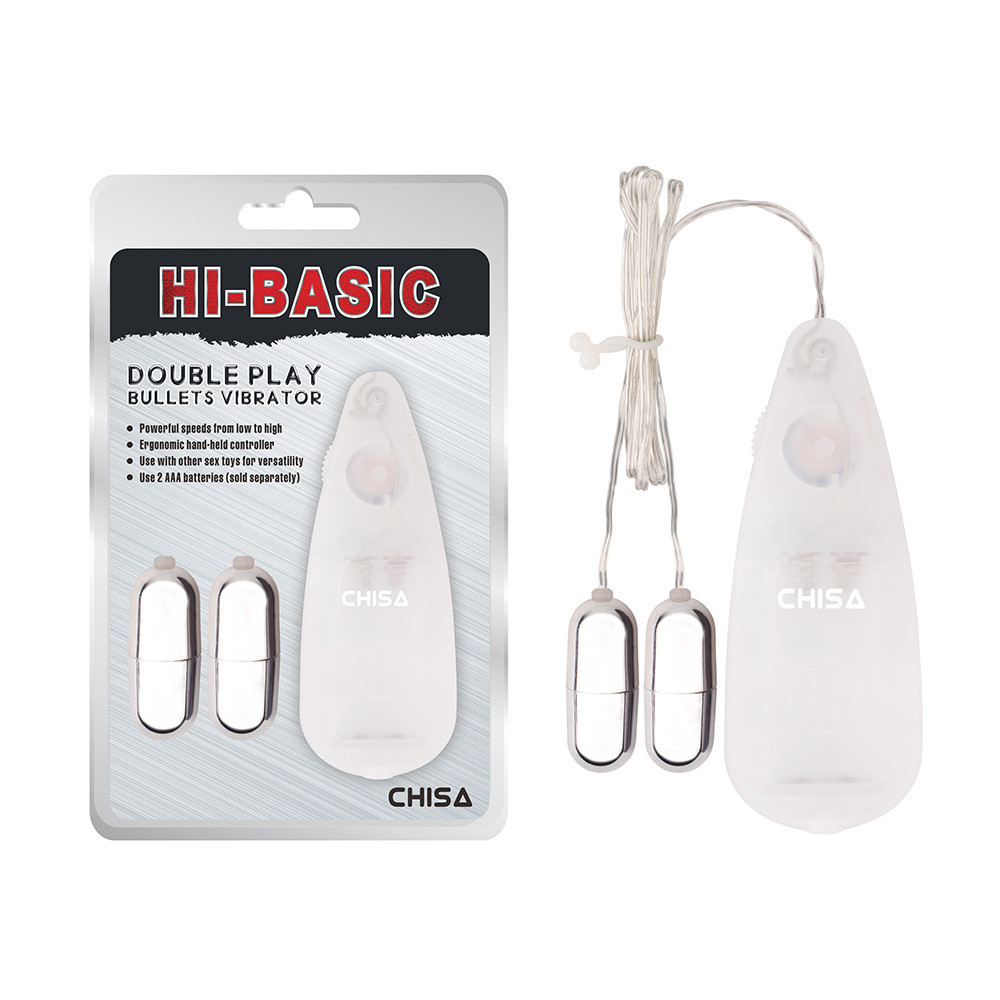 Виброяйца с пультом Cisa Hi-Basic Double Play Bullets, серебристые Sex Aura Киев - изображение 1