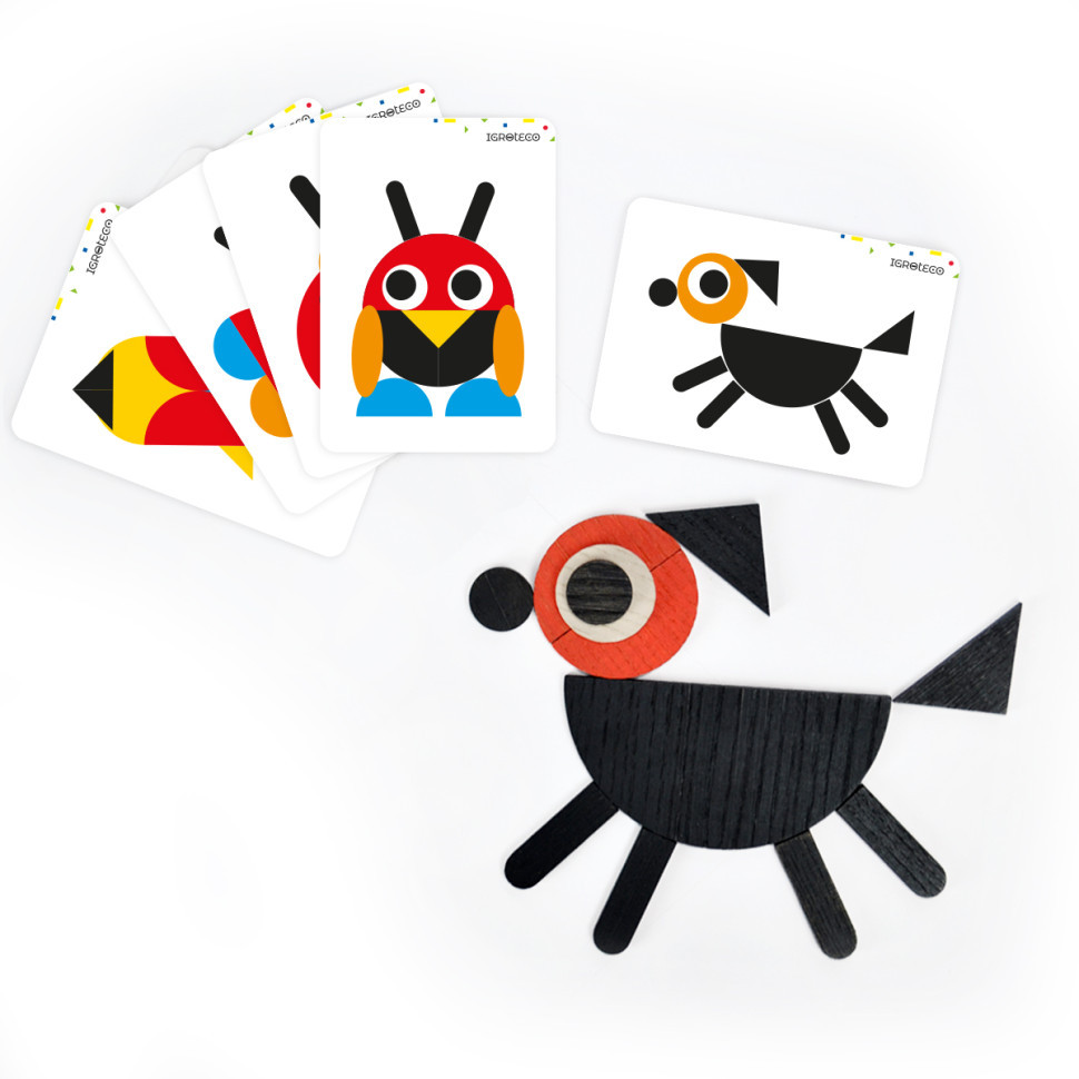 Дерев'яна гра "Фігурна мозаїка" Igroteco 900071, 30 елементів Вінниця - фото 6