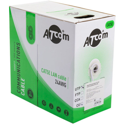 Кабель сетевой Atcom FTP 305м cat.5e Standart CCA (3801) Винница - изображение 1