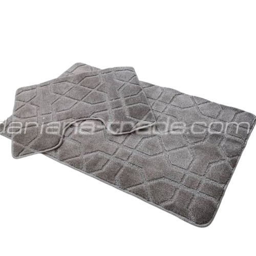 Набір килимків для ванної 2шт 60*100см+50*60см U-виріз Геометрія Standard світло-сірий поліпропілен Дариана Житомир - фото 1