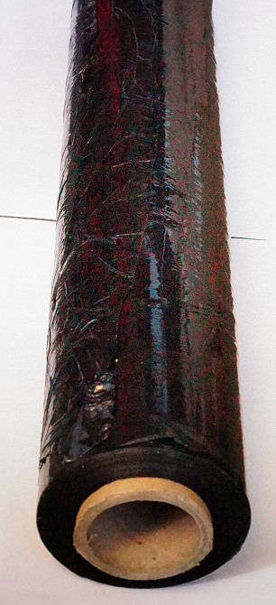 Стрейч-плёнка чёрная 3 кг (вес со втулкой) 300 м*500мм*19мкм Павлоград - изображение 1