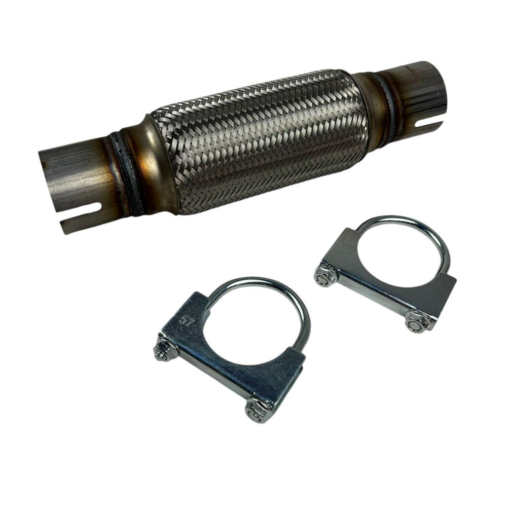 Гофра 55х200x300 крепление под хомут в сборе AGK глушителя Мукачево - изображение 1