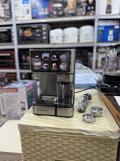 Кофемашина 3 в 1 SK-04041 для эспрессо, латте, капучино с сенсорным экраном и баком 1,8 л Одесса - изображение 3