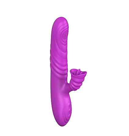 Вібратор Angelia, USB 3 functions of thrusting / 20 vibrations Purple Sex Aura Київ