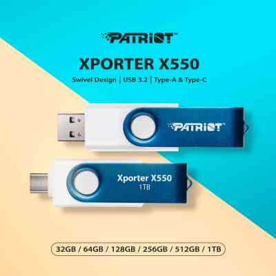 USB флеш накопичувач Patriot 256GB Xporter X550 USB 3.2/Type-C (PS256GX550AAD) Вінниця