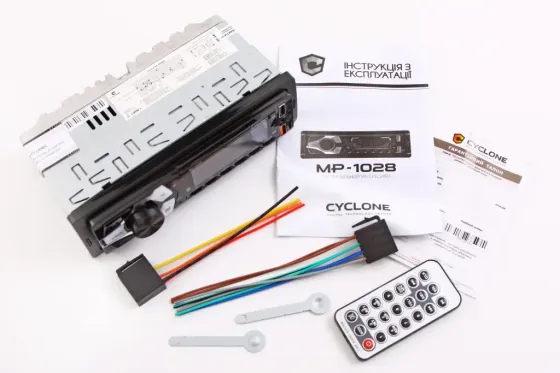 Автомагнітола Cyclone MP-1028 RGB BT/USB+USB Charge/MicroSD/ISO/доп. розєм /ПДУ/Car Radio Вінниця