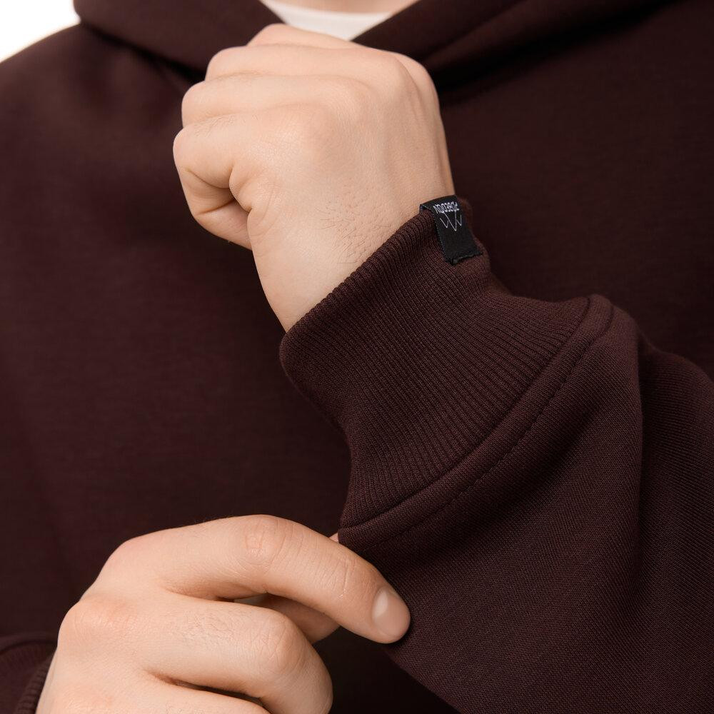 Шоколадне худі оверсайз чоловіче Pobedov Urbanist. Худі шоколадне чоловіче зима Київ - фото 5