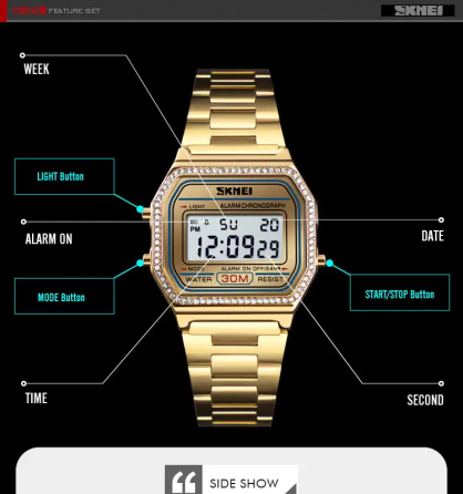 Жіночий наручний годинник Skmei Lolita 1474 Золотистий Київ