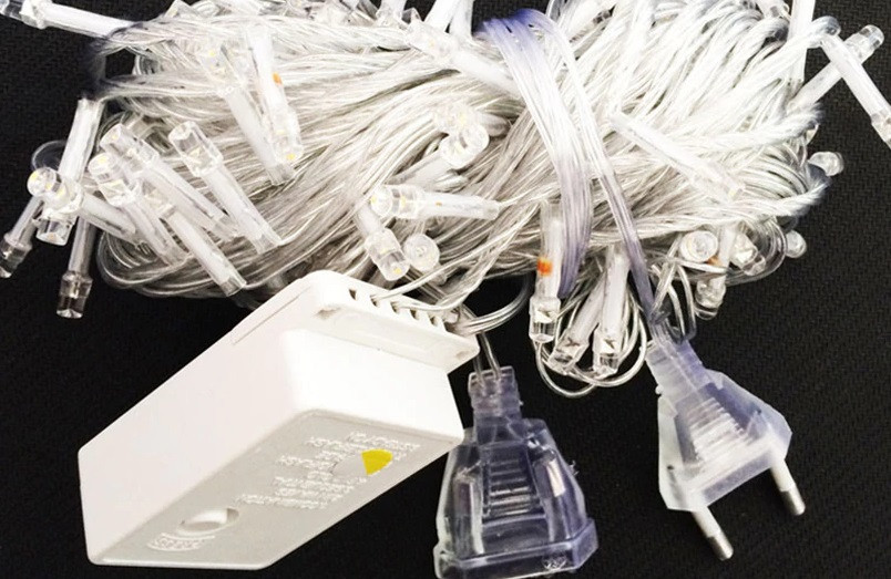 Світлодіодна декоративна гірлянда Роса 100 Led 10 м різнобарвний Київ - фото 3