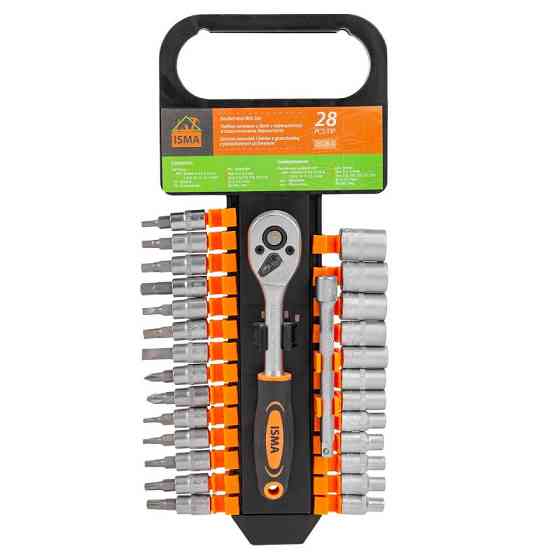Набор головок та біт з тріскачкою 28пр. 1/4'' ISMA IS-2028-5 Одеса