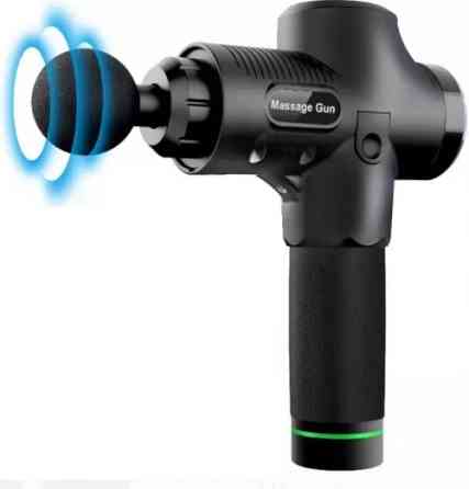 Ударный перкуссионный массажер триггерных точек Massage Gun 2500 mAh (6 насадок, 30 скоростей) Винница