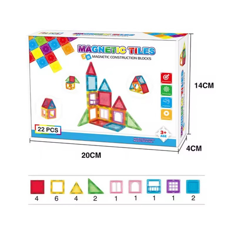 Конструктор магнітний дитячий різнокольоровий, на 22 деталі Київ - фото 2
