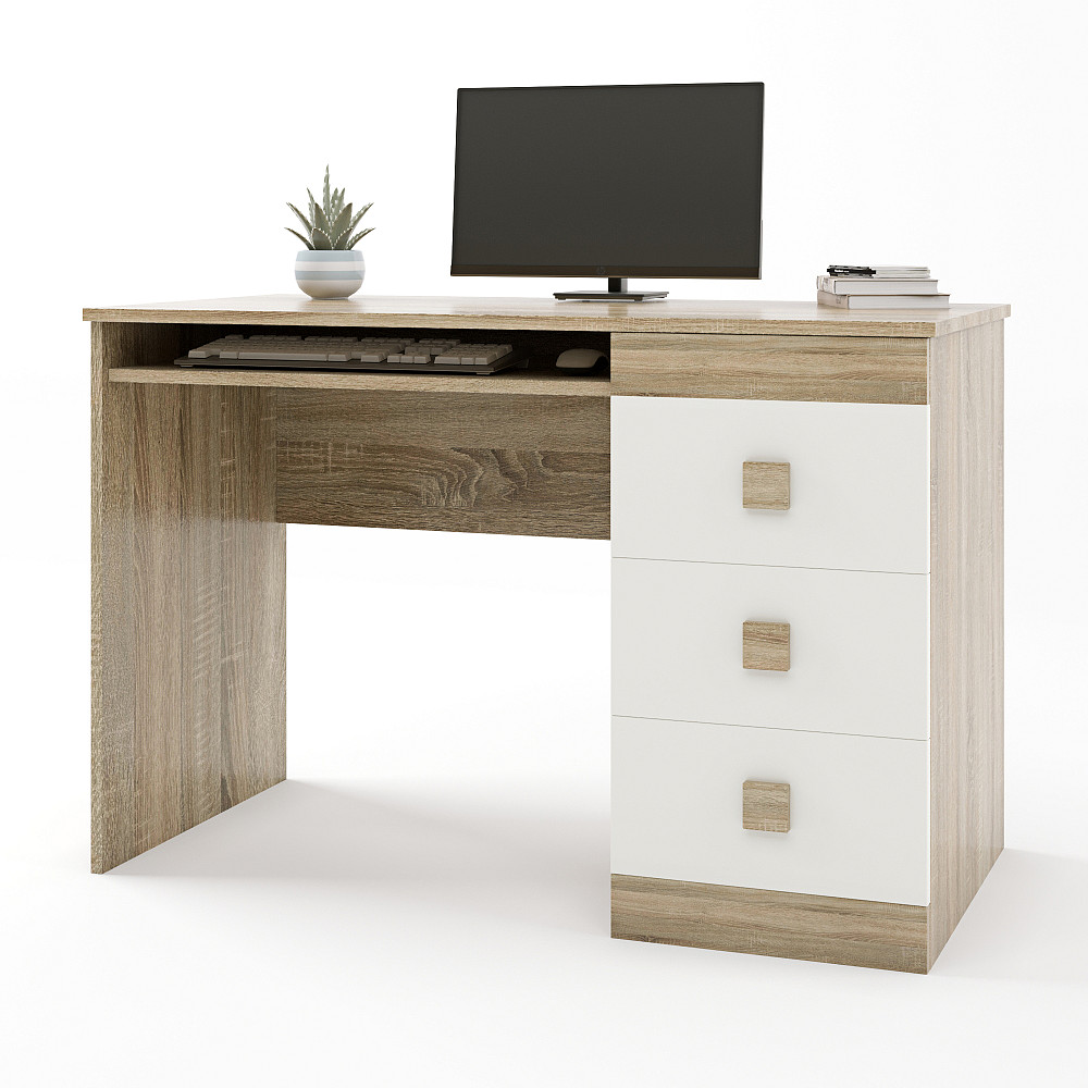 Стол письменный Эверест Соната дуб сонома + белый (DTM-2174) Львов - изображение 1