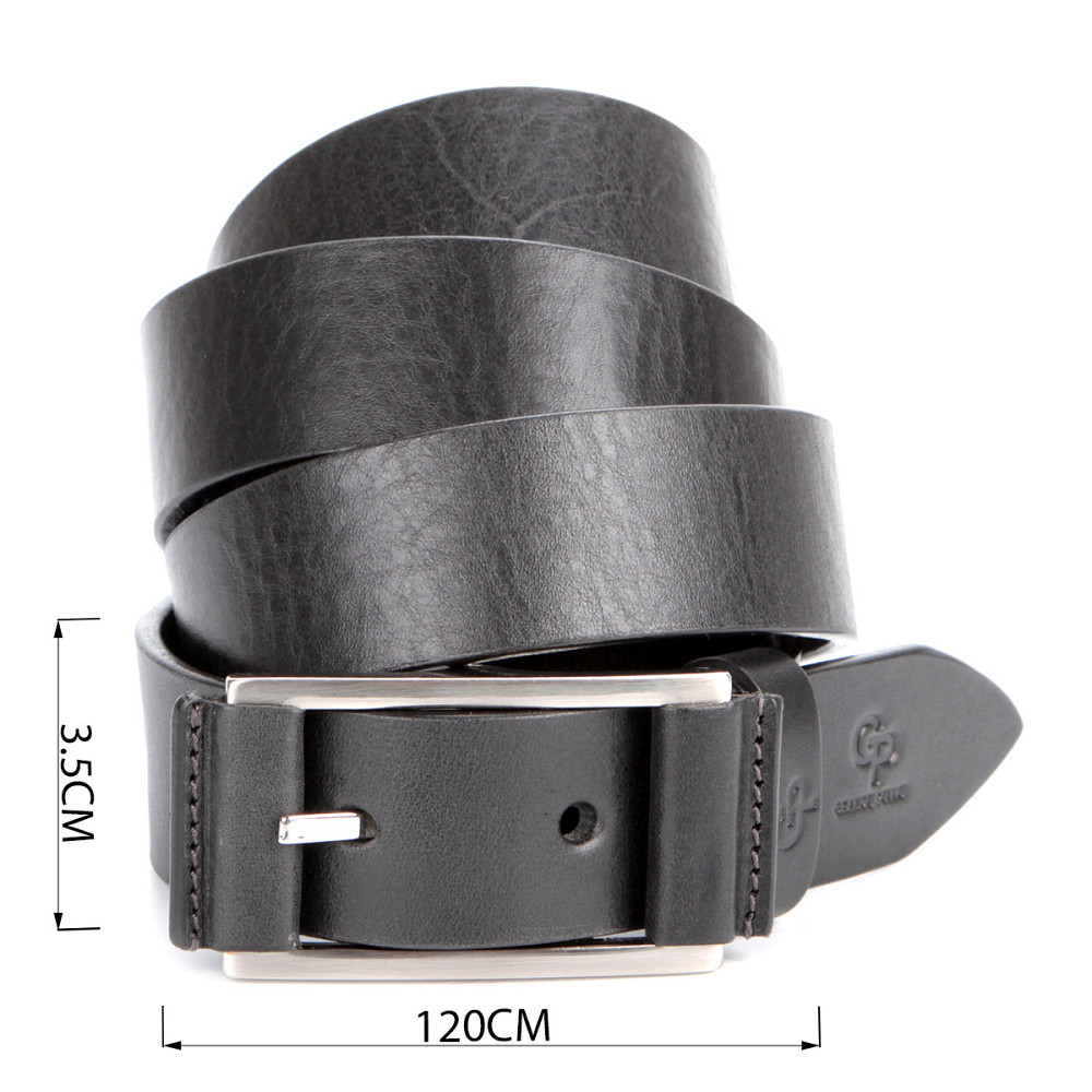 Стильный ремень под брюки GRANDE PELLE 00869 Черный Киев - изображение 4