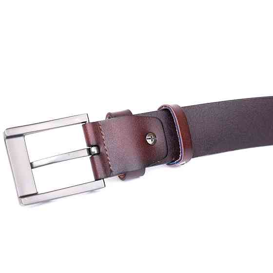 Ремінь чоловічий з класичною пряжкою Коричневий (Vintage) Київ