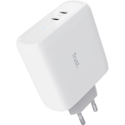 Зарядное устройство Trust Maxo 65W 2xUSB-C PD white (25381_TRUST) Винница - изображение 2