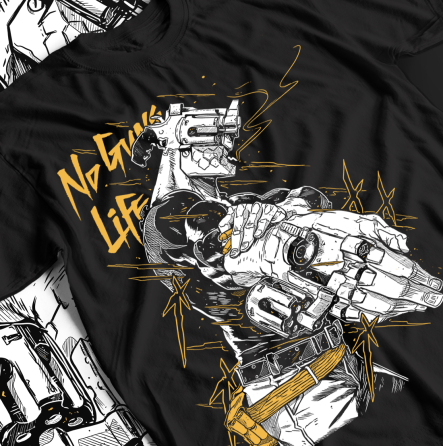 Футболка для мальчика аниме Аниме Гунс Но Гунс оверсайз (рост от 165 до 180 ) Черний AnimeJ0620m Днепр