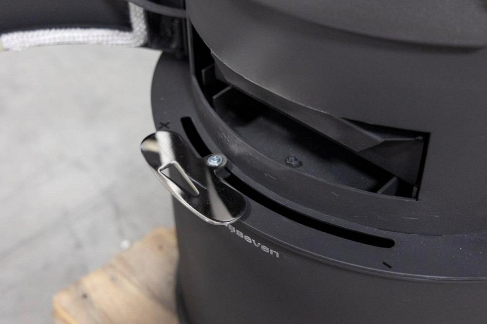 Печь-камин на дровах Hosseven Oscar 9,6 кВт стальная буржуйка с шамотной топкой панорамное стекло верхний дымоход Тернополь - изображение 8