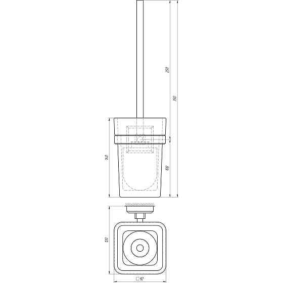Ерш настенный TOPAZ TКВ 9929A-BL черный (000021253) Киев