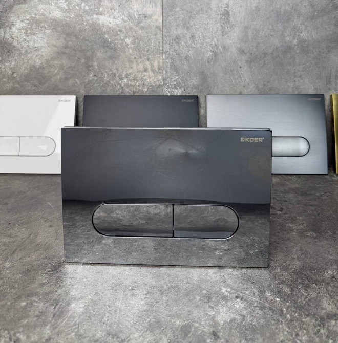 Панель змиву Koer KT-0608-01 240x160x10mm пластикова, кнопка закруглена (колір хром) (KR6124)   ( 26413 ) Харків - фото 10