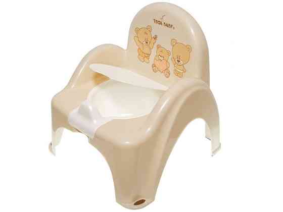 Горщик-стілець дитячий з музикою антиковзкий Teddy Bear beige Київ