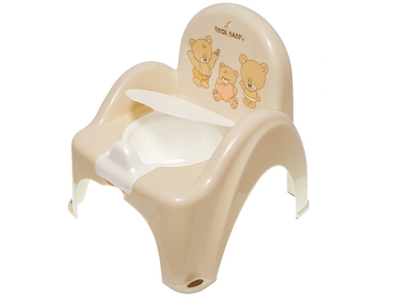 Горщик-стілець дитячий з музикою антиковзкий Teddy Bear beige Київ - фото 1