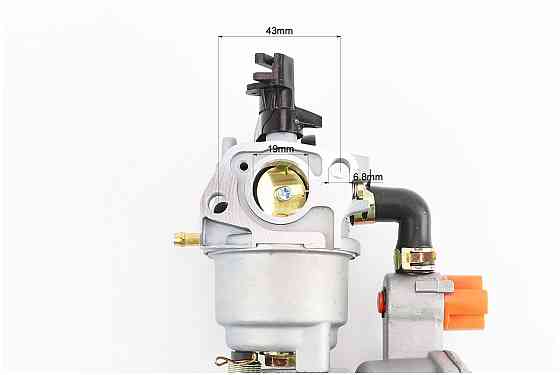 Газовий карбюратор LPG (пропан-бутан) для генераторів 1,6-3кВт (механізм важільний) з перемикачем та краном злива Тип 2 Київ