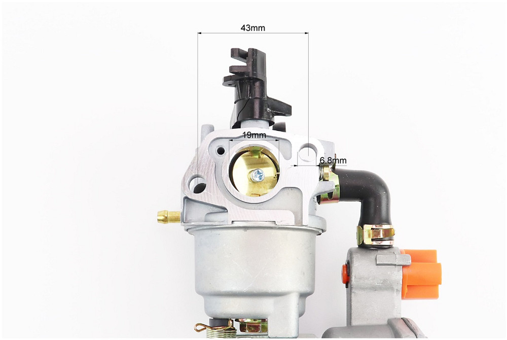 Газовий карбюратор LPG (пропан-бутан) для генераторів 1,6-3кВт (механізм важільний) з перемикачем та краном злива Тип 2 Київ - фото 3