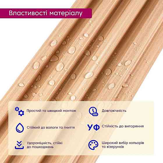 Рейка декоративная WPC стеновая 3000х160х23мм Светлый дуб SW-00001854 Днепр