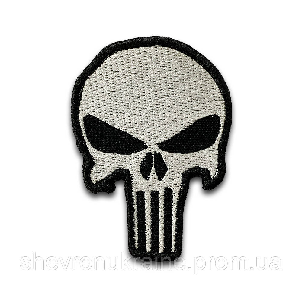 Шеврон Череп карателя. (Форма контурна. На липучке) Размер 7.5x5.3см Киев - изображение 5