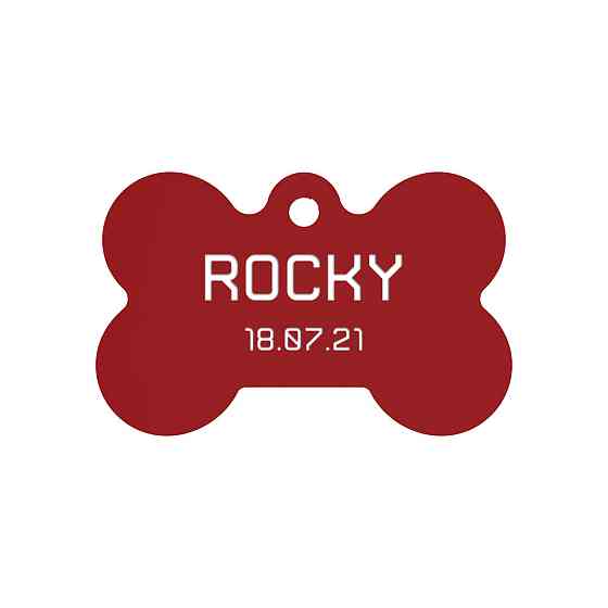 Адресник для собаки Red 30x20мм Київ