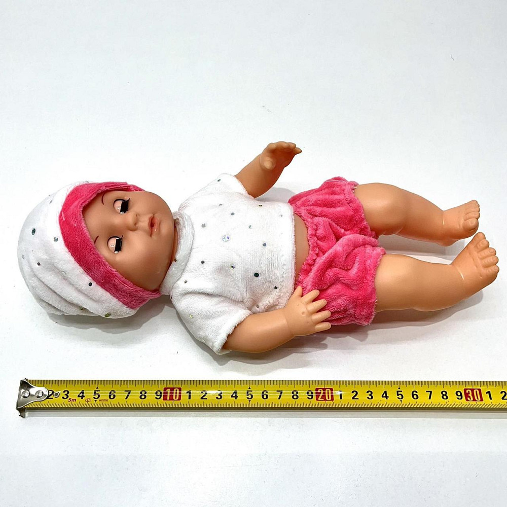 Пупс функціональний висота 30см п'є з пляшечки ходить на горщик пляшка соска підгузник Білий (YL2430L-E-C-DM-UA) Чернігів - фото 5
