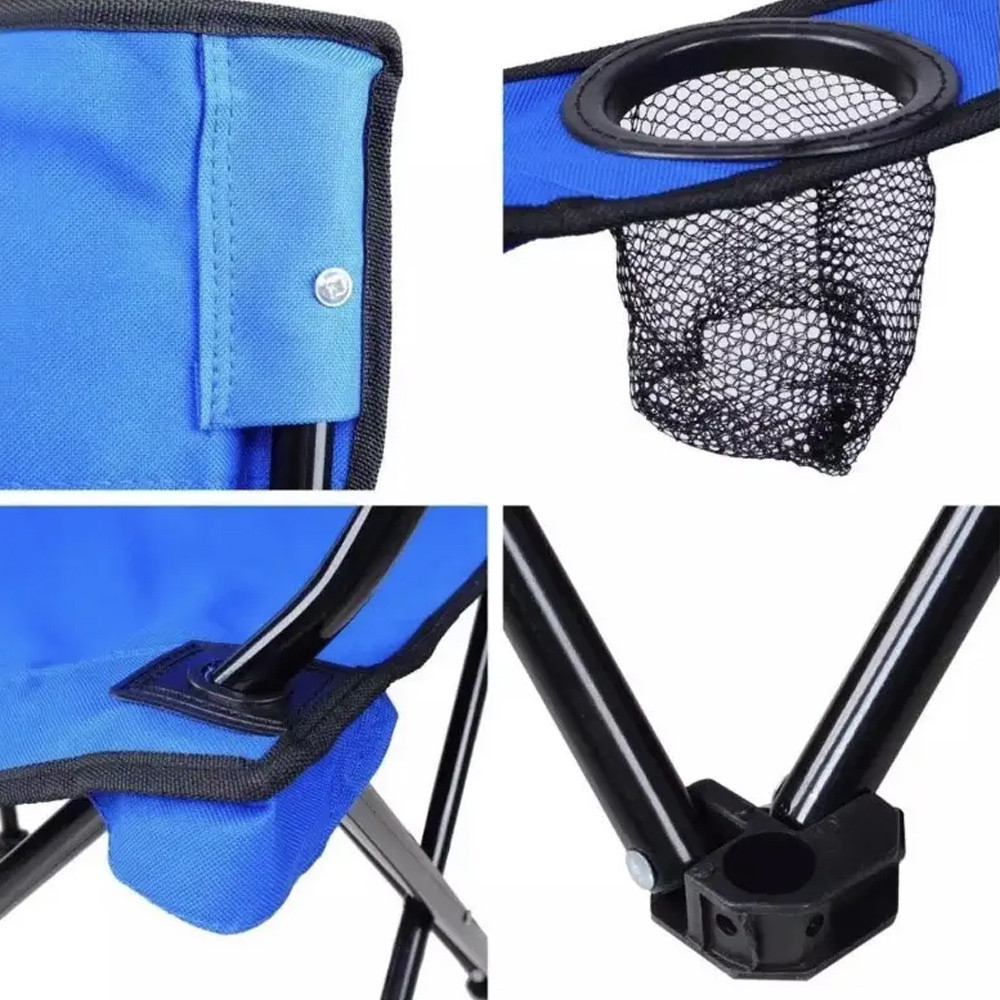 Складное кресло с чехлом до 100 кг , Синий / Раскладной стул для рыбалки / Туристический стул складной Киев - изображение 5
