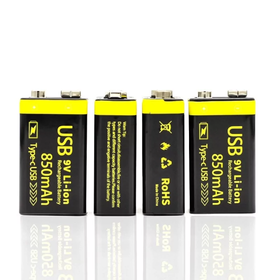 Аккумулятор Крона 850mAh 9v USB (Черный) Киев