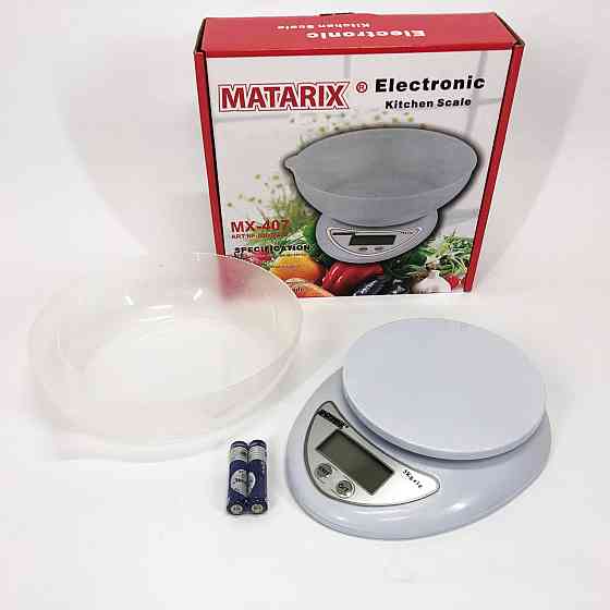 Ваги для кухні в грамах Matarix MX-407 5 кг, Кухонні електронні ваги на батарейці VY-83 Львів