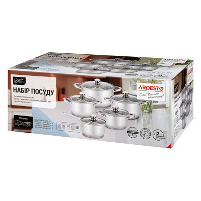 Набір посуду Ardesto Gemini Gourmet 10 предметів (AR1910PS) Вінниця - фото 7