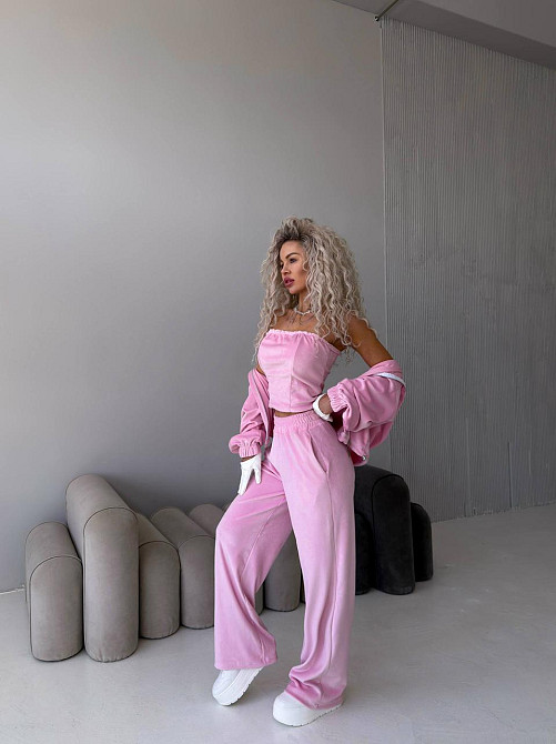 Жіночий велюровий комплект трійка Харків - фото 5