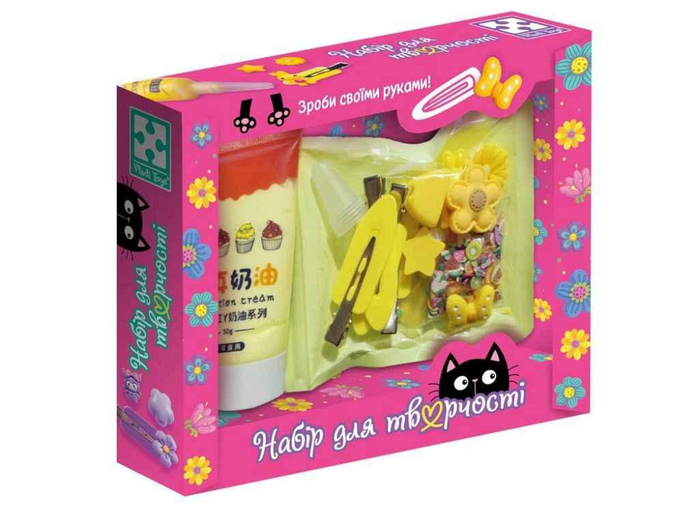 Набор для творчества Клей с кабашоном. Заколки желтые VT4600-02 ТМ VLADI TOYS Киев - изображение 1