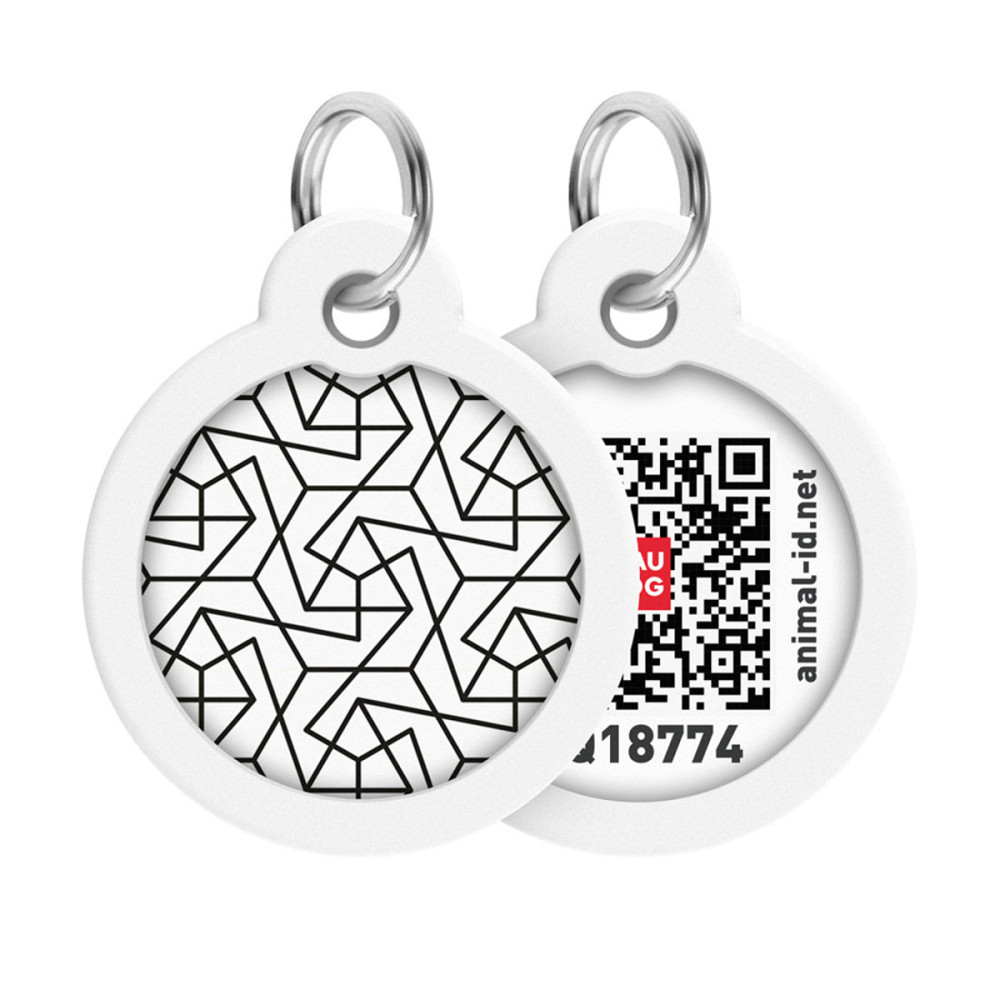 Адресник для собак и кошек металлический WAUDOG Smart ID с QR паспортом, рисунок 