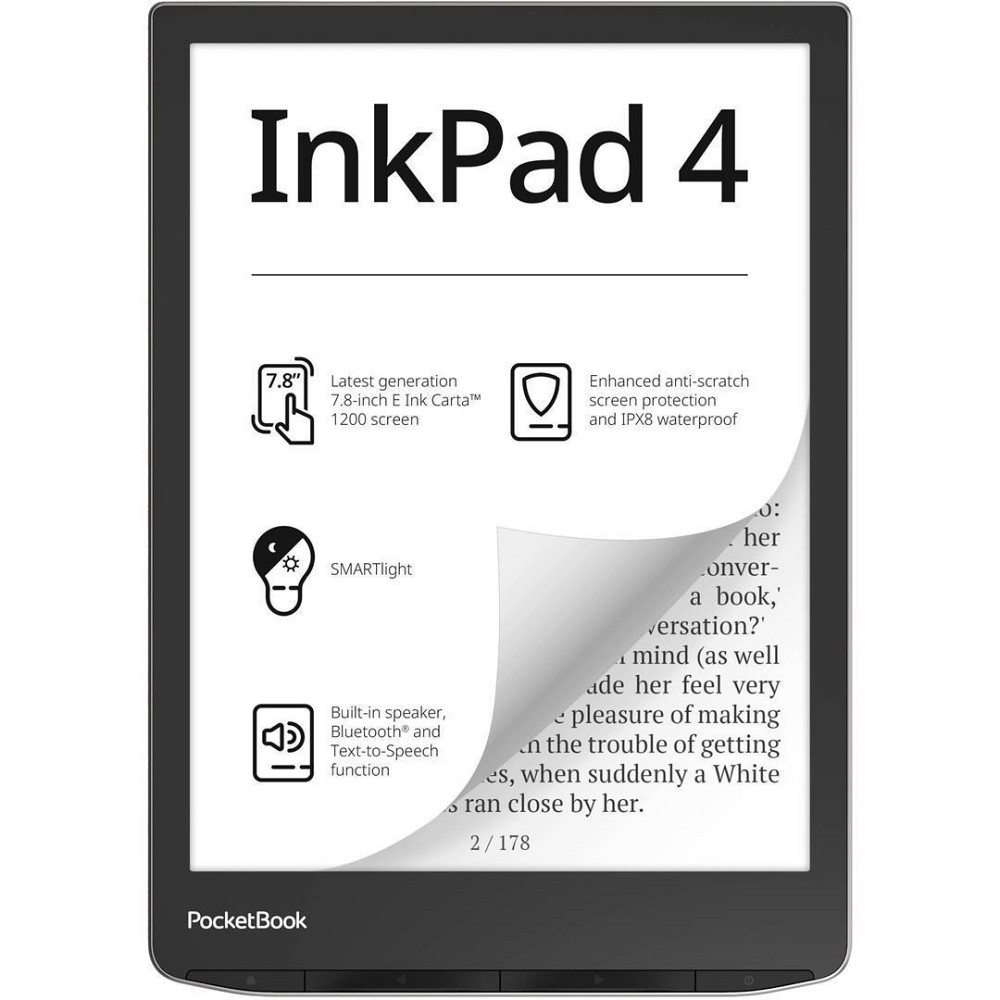 Електронна книга PocketBook 743G InkPad 4 Stundust Silver (PB743G-U-CIS) Сріблястий Харків - фото 1