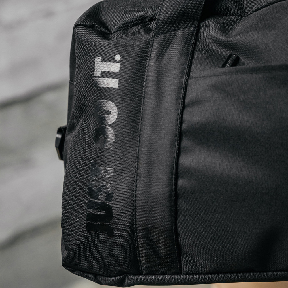 Дорожня сумка Найк Текстиль чоловіча для подорожей чорна 50*24*24 см, спортивна текстильна сумка чоловічаMasterSem Київ - фото 3