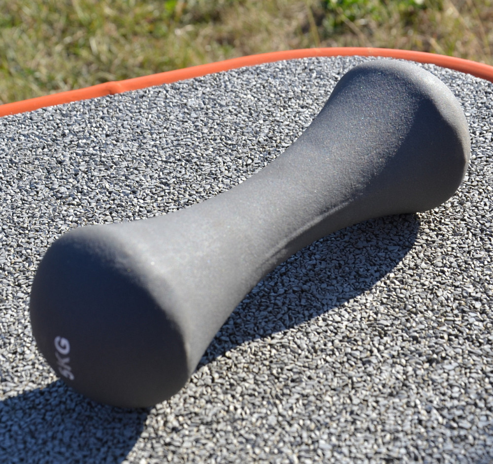 Гантель неопренова PowerPlay 4126 Spartacus 2*5 кг. Сіріі (2шт.) Кам'янське - фото 10